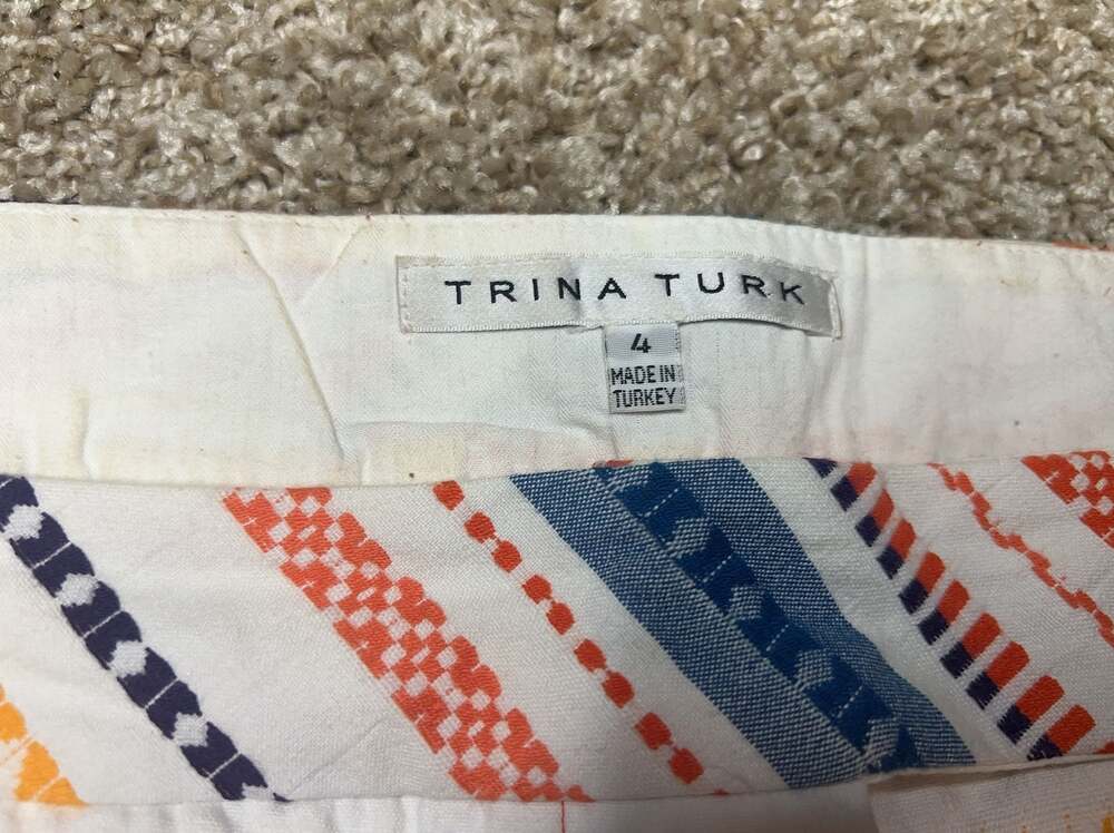 Trina Turk Striped Pattern Shorts Size 4 - Picture 3 of 6